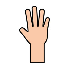 hand human open icon vector illustration design