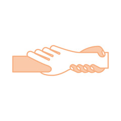 helping hands human icon vector illustration design