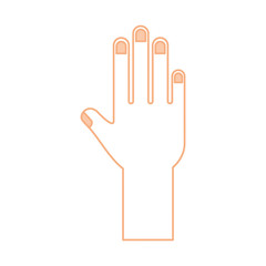 hand human open icon vector illustration design