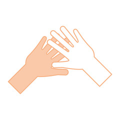 helping hands human icon vector illustration design