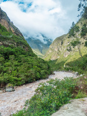 Willkanuta River Landscape at Machu Picchu Cusco Peru