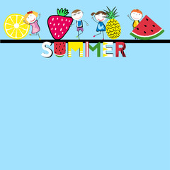 Happy summer - time for children