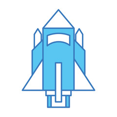 rocket flying idolated icon vector illustration design