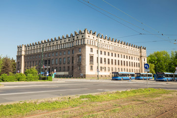Naklejka premium View of the communist architecture of the Nowa Huta.