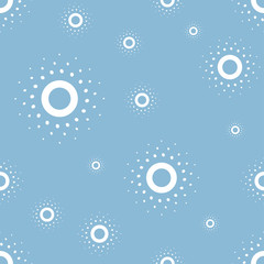 Vector seamless pattern. Snowfakes texture.