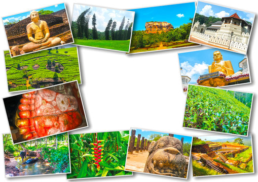 Collage from images of Sri Lanka