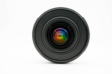 Camera lens close up