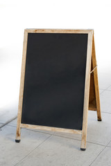 Sidewalk Chalkboard A-Frame sign with clipping path
