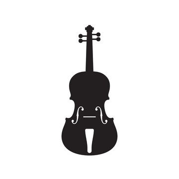 Violin icon on white background