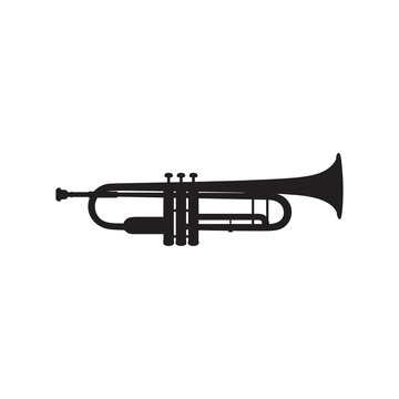 Trumpet icon on white background