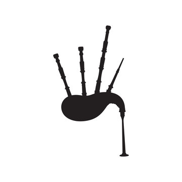 Bagpipes icon on white background