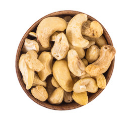 Cashew on white background