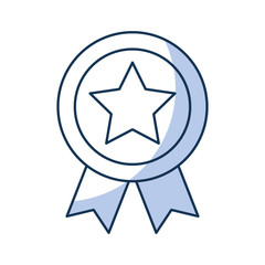 american medal with star vector illustration design