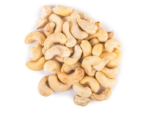 Cashew on white background