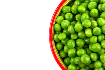 Bowl of green wet pea