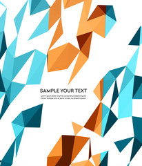 Vector color abstract geometric banner with triangle.