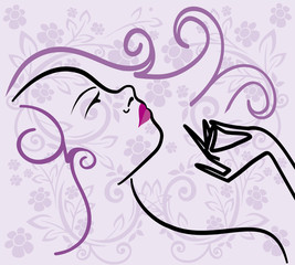 woman with flourishes 2