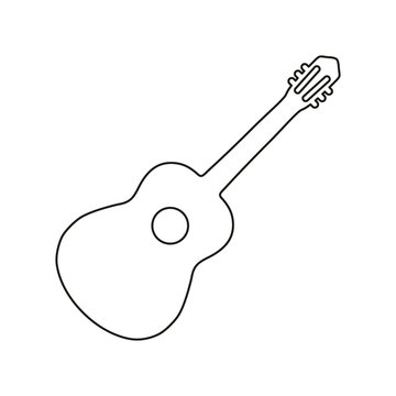 Guitar icon on white background