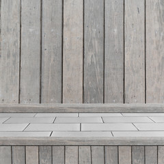 Wood shelf for background. Background for product display concept.