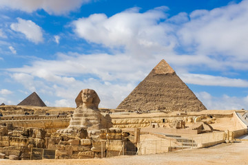 Giza Pyramids in Cairo - Egypt - obrazy, fototapety, plakaty