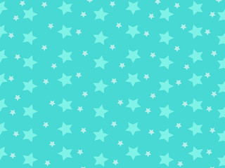 Cute white and blue stars on blue background - 155138813