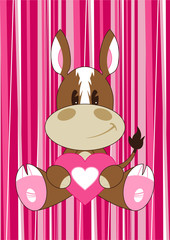 Cute Valentine Heart Horse