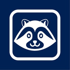 Vector image of a raccoon
