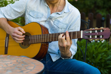 Student Plays Guitar