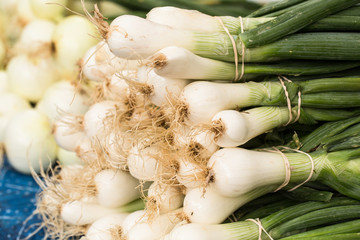 Onions On Table At Farmers Market