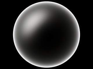 Horizontal black and white planet illustration background