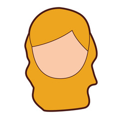 young woman avatar character vector illustration design