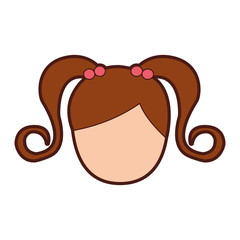 little girl avatar character vector illustration design