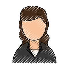 young woman avatar character vector illustration design