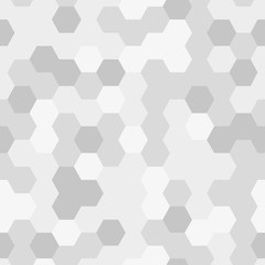 Seamless texture gray hex grid, geometric pattern