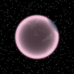 Lost planet in the far corner of universe. A planet with shinning atmosphere hidden  somewhere