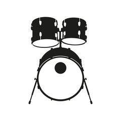 Bass drum on white background