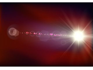 Abstract space flash flare red background vector