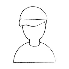 little boy avatar character vector illustration design