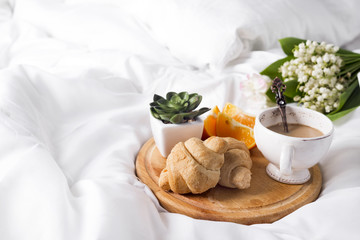 Breakfast in bed Morning