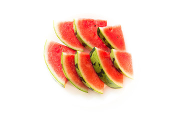 Naklejka na ściany i meble Juicy watermelon isolated on a white background. 