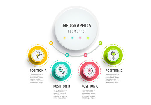 Circular 4-Step Infographic with Colorful Icons 1