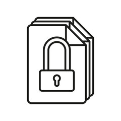 Document lock on white background