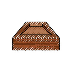 Empty wooden box icon vector illustration graphic design