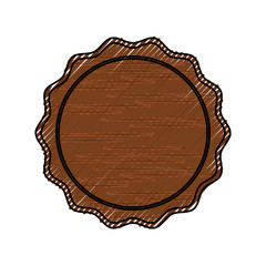 Round stamp label icon vector illustration graphic design