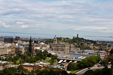 Fototapeta na wymiar Top view Edinburgh