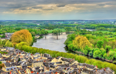 View of Chinon from the castle - France