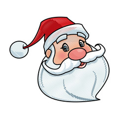 santa claus cartoon character merry christmas vector illustration