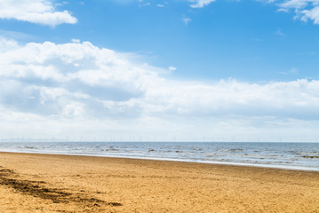 Fototapeta na wymiar Formby Beach near Liverpool on a sunny day
