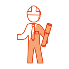 worker construction silhouette icon vector illustration graphic design