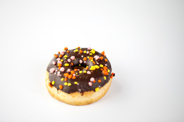 Donut on white background